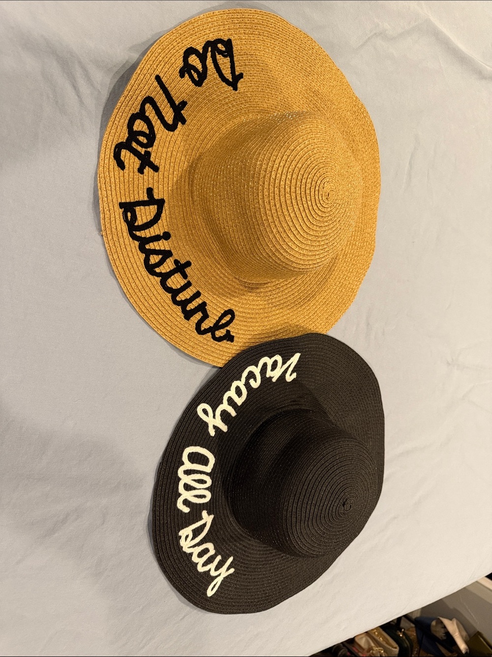 Embroidered Wide Brim Sun Hat